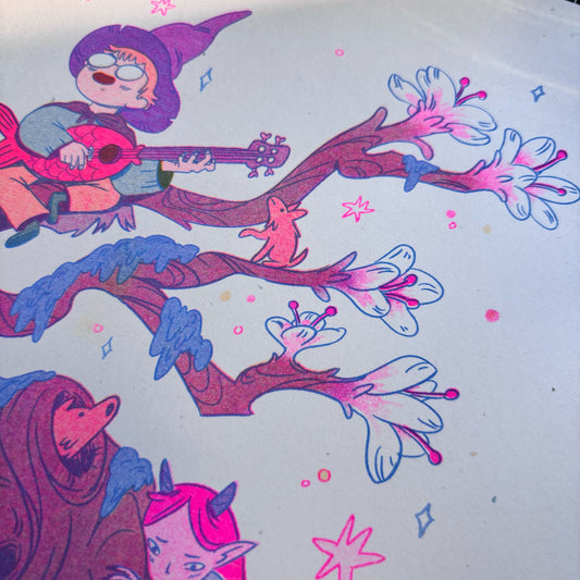 The Flowering of the White Tree (riso print)