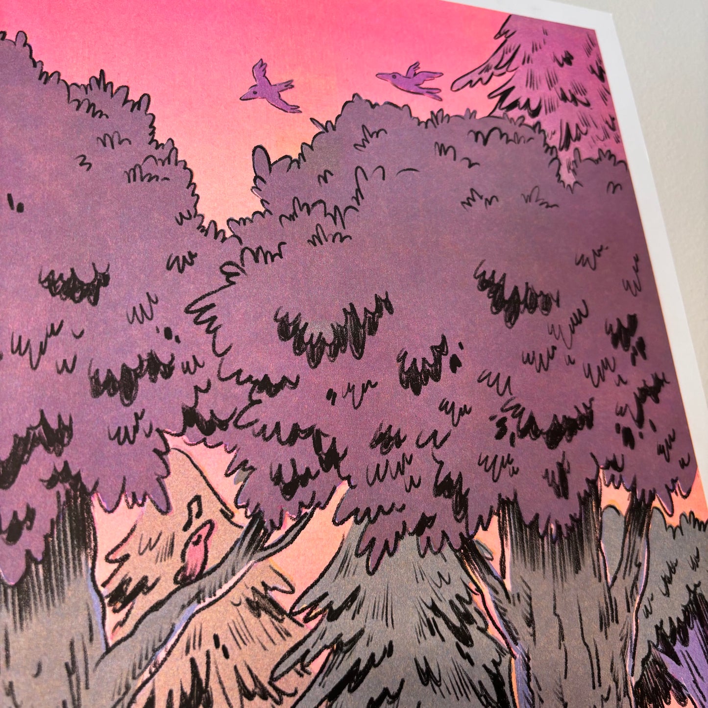Risograph Print - Forest Walk