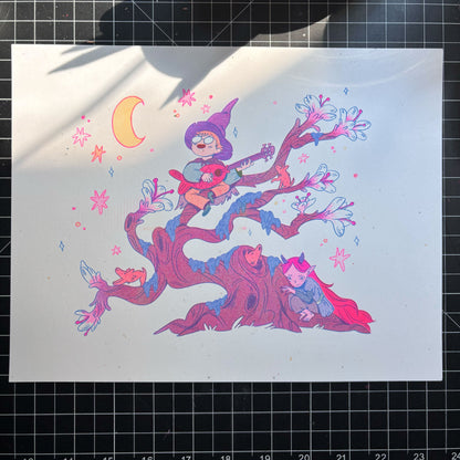 The Flowering of the White Tree (riso print)