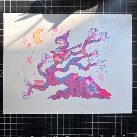The Flowering of the White Tree (riso print)