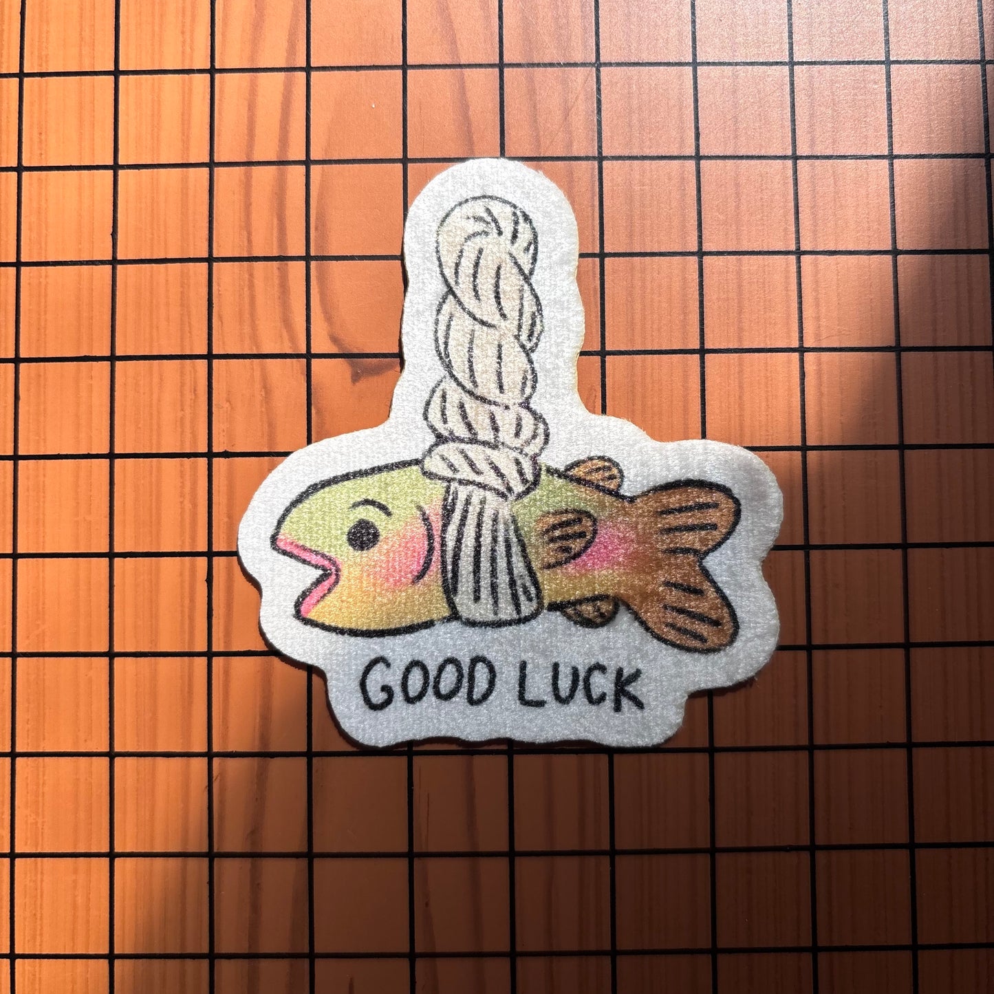 Sticker - Plush/Fuzzy Korean Good Luck Talisman