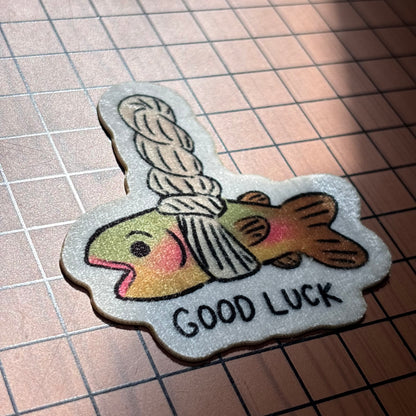 Sticker - Plush/Fuzzy Korean Good Luck Talisman